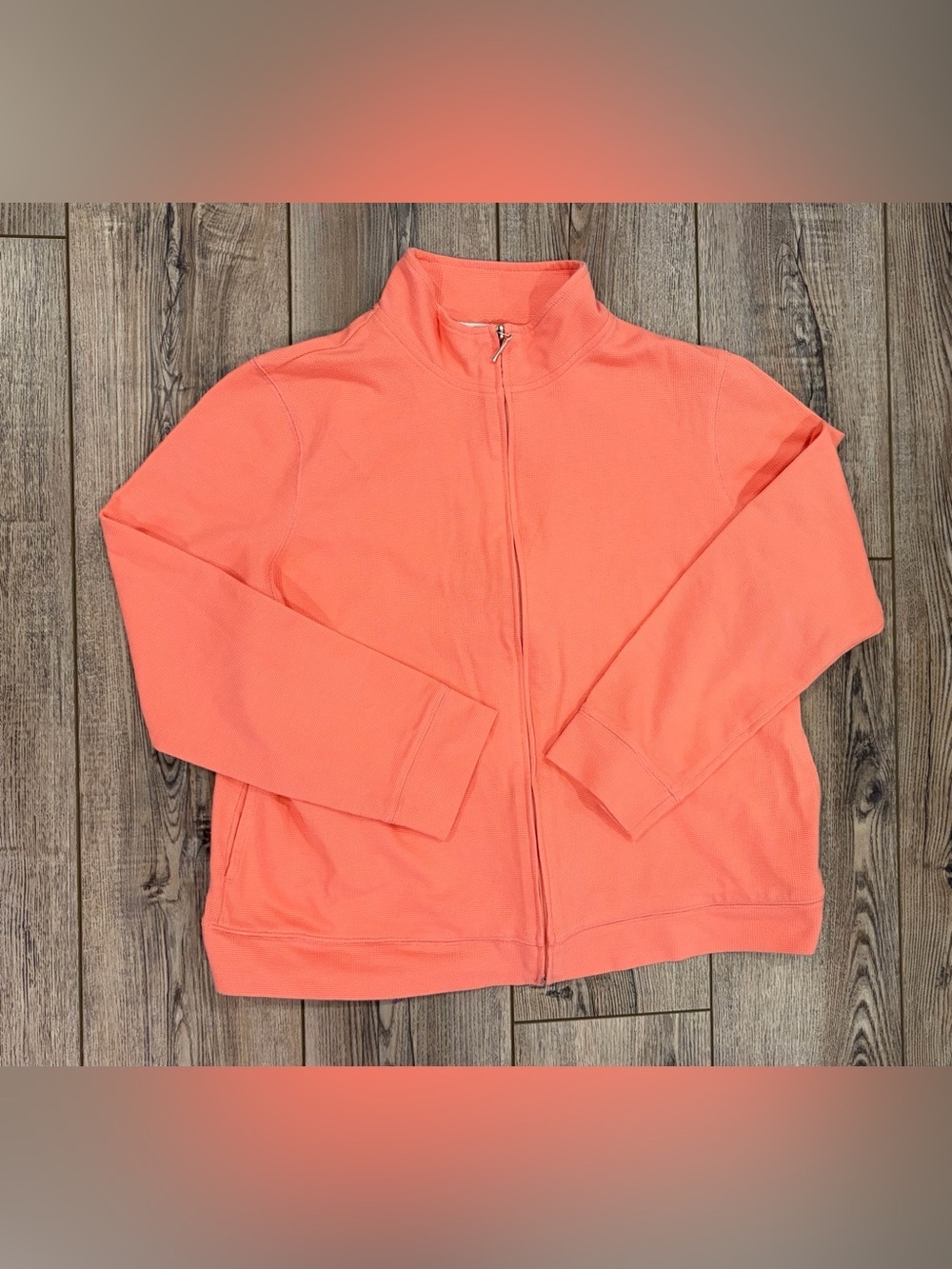 Northern Reflections Full Zip Sweatshirt Jacket Coral Orange Women's Large L